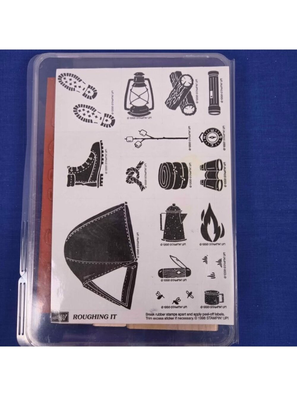 Stampin' Up! Roughing It NOS VTG Rubber Stamp Set Unmounted